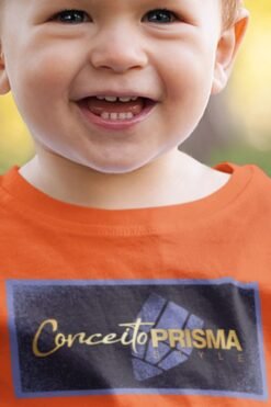 camiseta infantil conceito prisma kid menino carimbo dourado 3