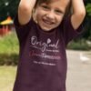 camiseta infantil conceito prisma kid menino estampa ass original - vinho