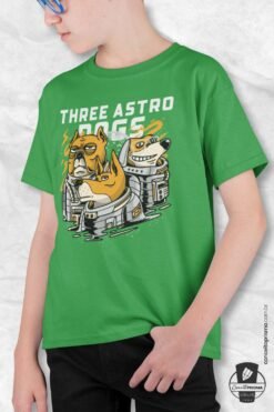 camiseta infantil conceito prisma manga curta astros dogs 1