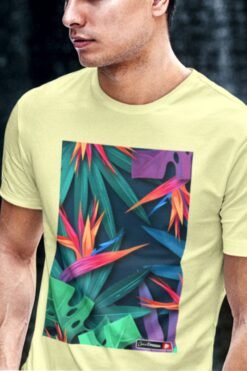 camiseta conceito prisma manga curta casual estampa floral 1