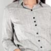 camisa prisma denim ml slim flame preto