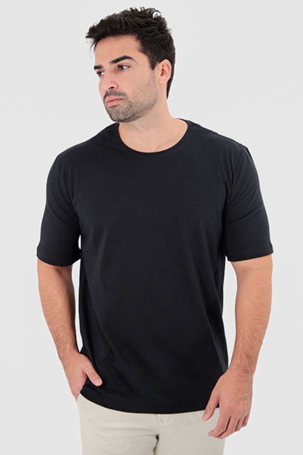 camiseta oversized prisma denim preta