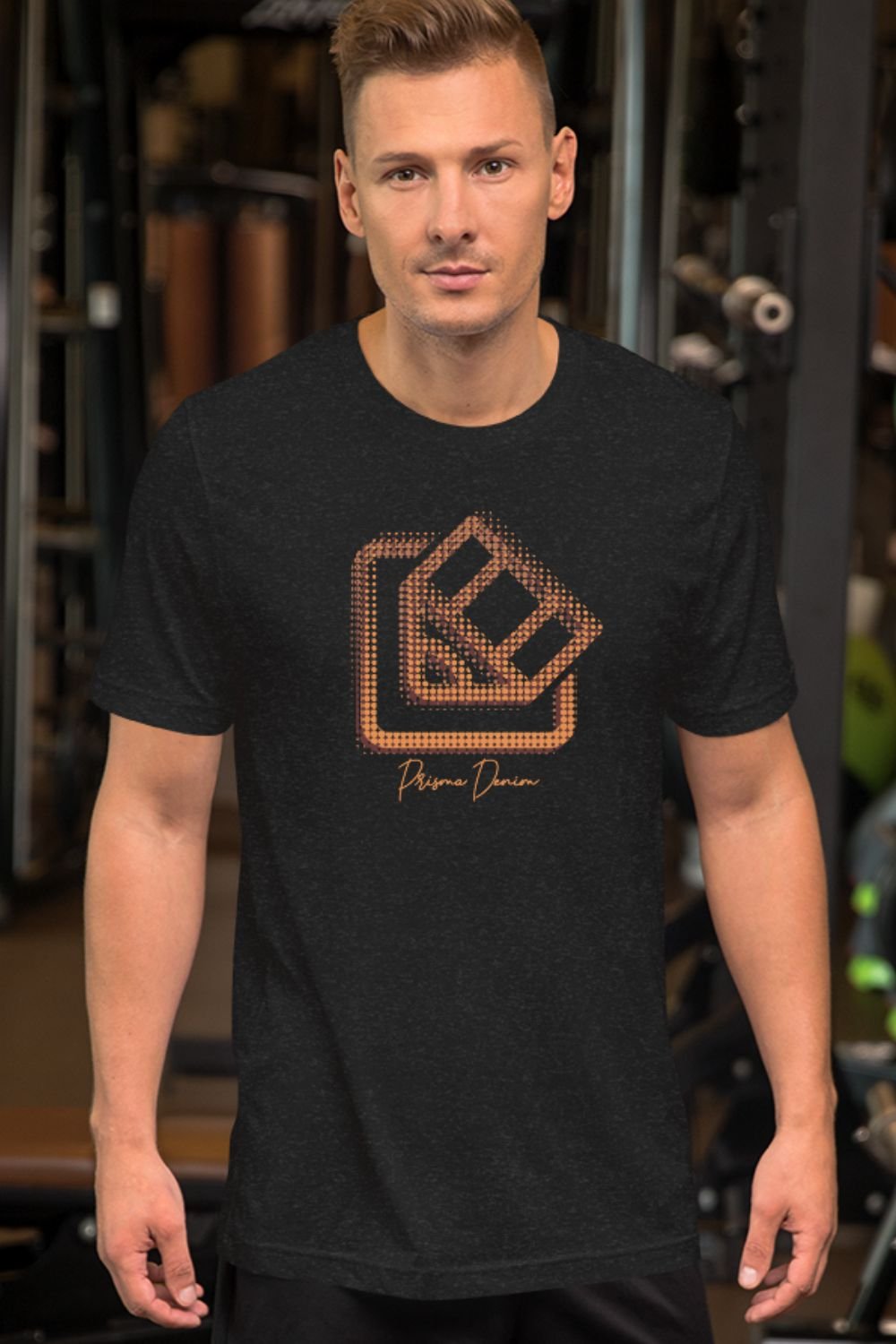 camiseta masculina mc conceito prisma denim estampa pixels preta 1.1